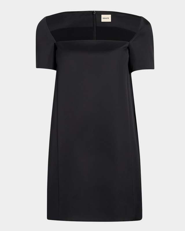 Benji Square-Neck Short-Sleeve Mini Dress